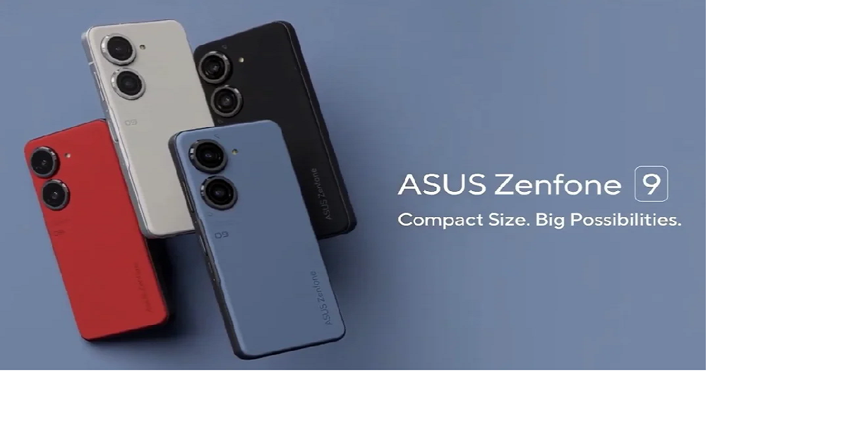 ASUS Zenfone 9 press display offers the phone in all its splendour from every aspect
